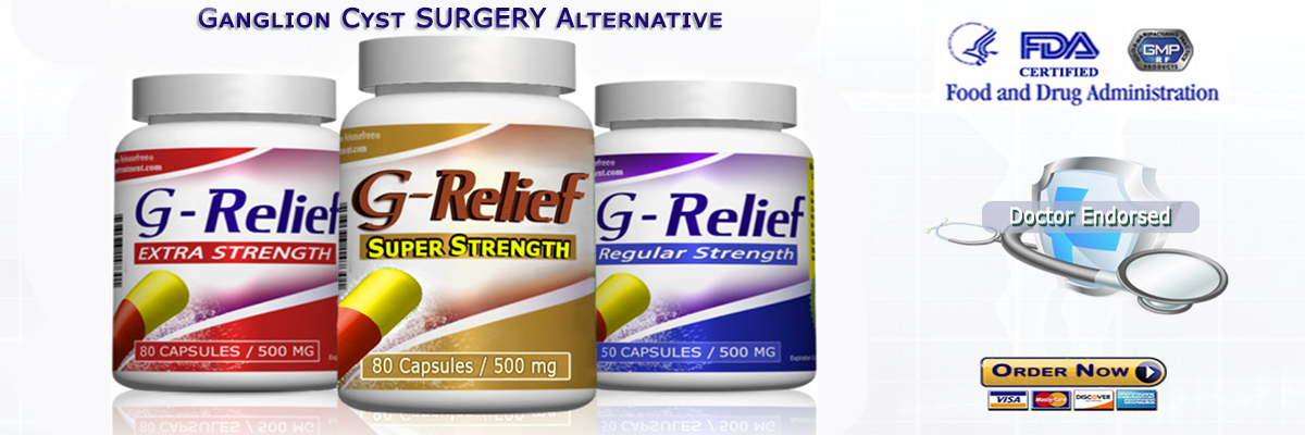 Ganglion Cyst Natural SURGERY Alternative G-Relief Caps. Info: www.g-relief.com